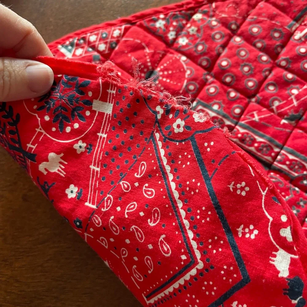 Vintage quilted red